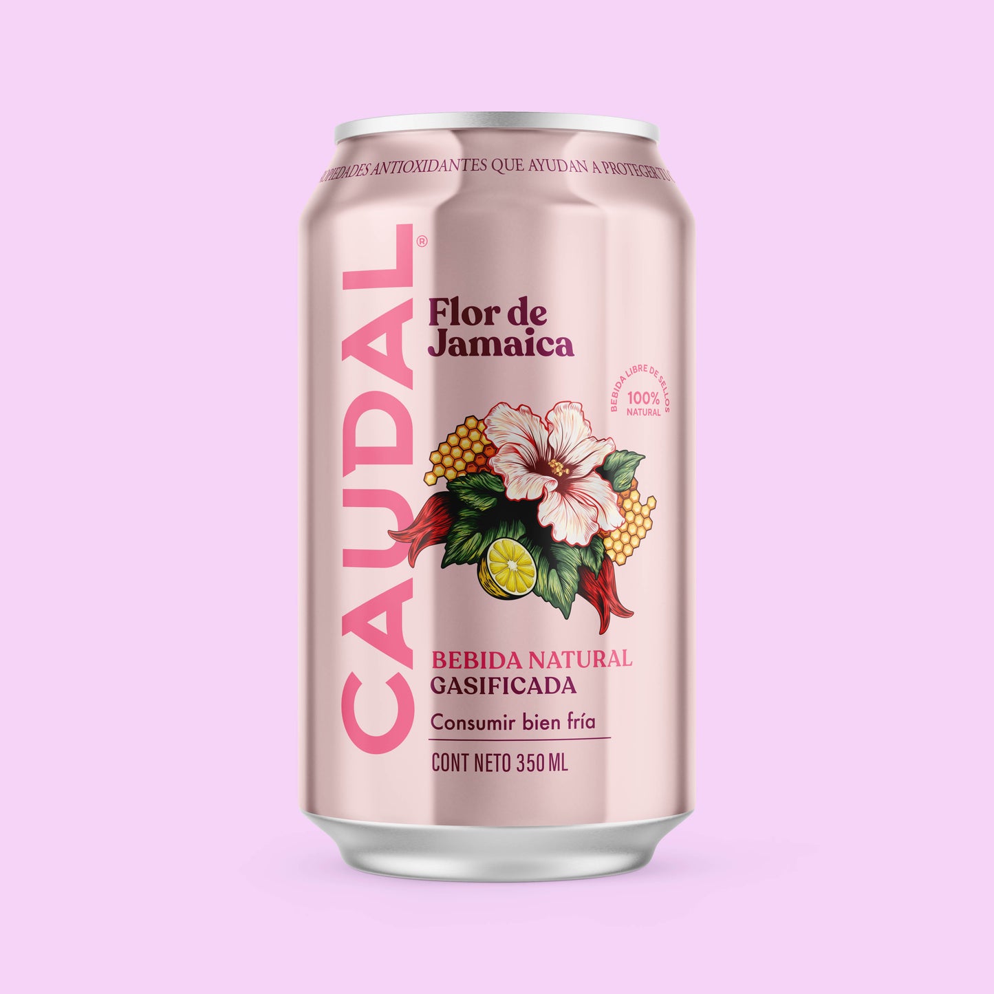 BEBIDA GASIFICADA DE FLOR DE JAMAICA Hibiscus (Caja de 24 latas)